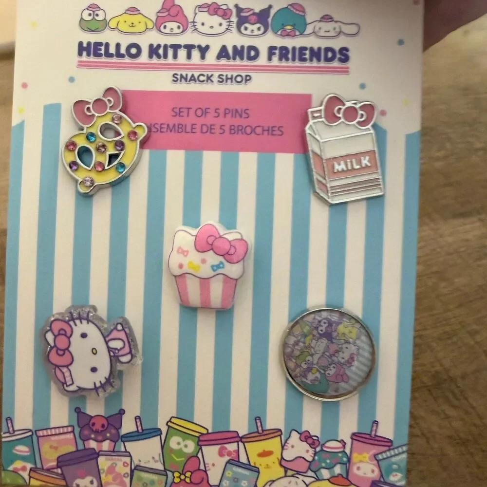 Hello Kitty and Friends Snack Shop Set of 5 Pins